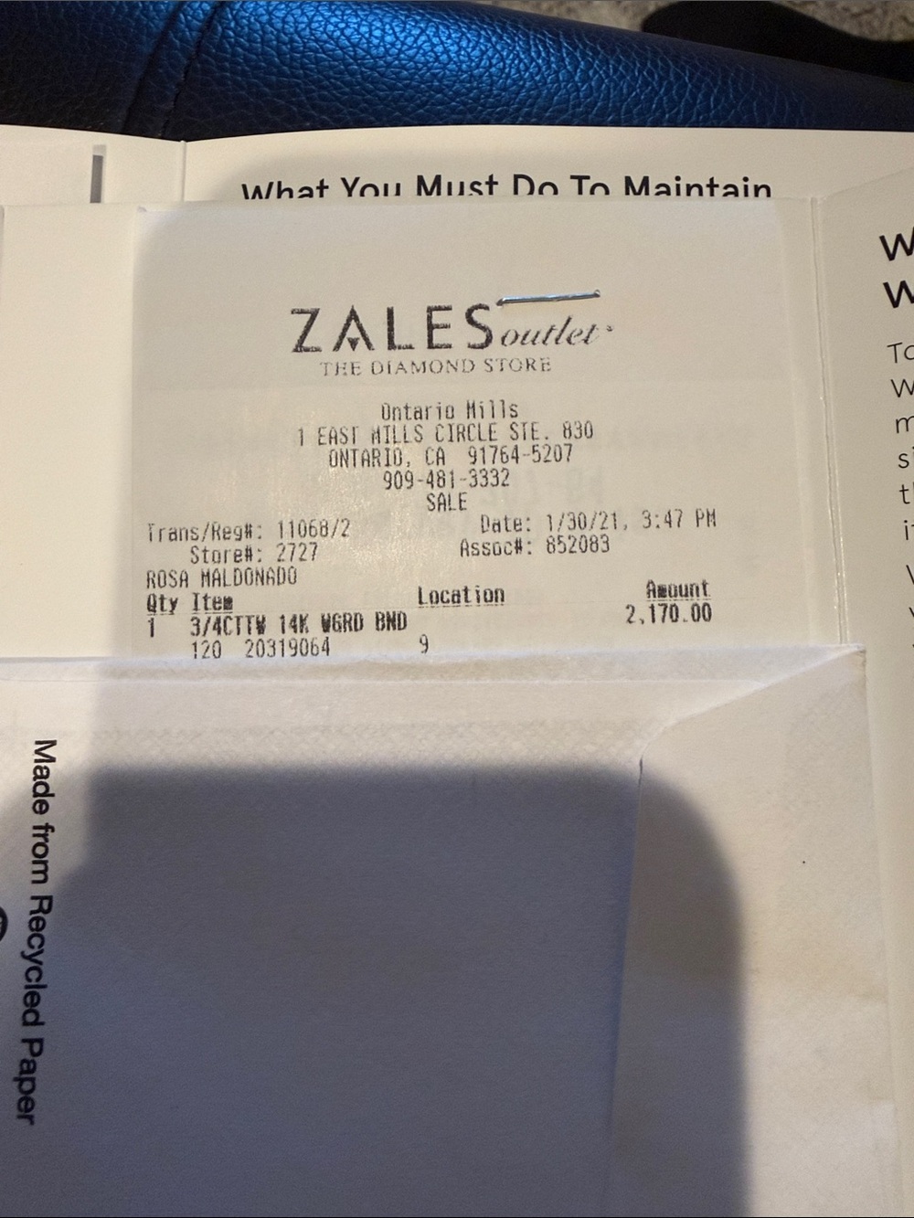 Zales white gold 14k and Diamond Ring - Picture 10 of 14